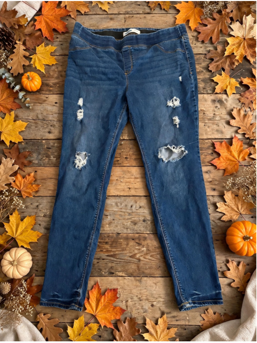 Women's Old Navy rockstar Distressed Skinny Jeans, Blue, Size 18